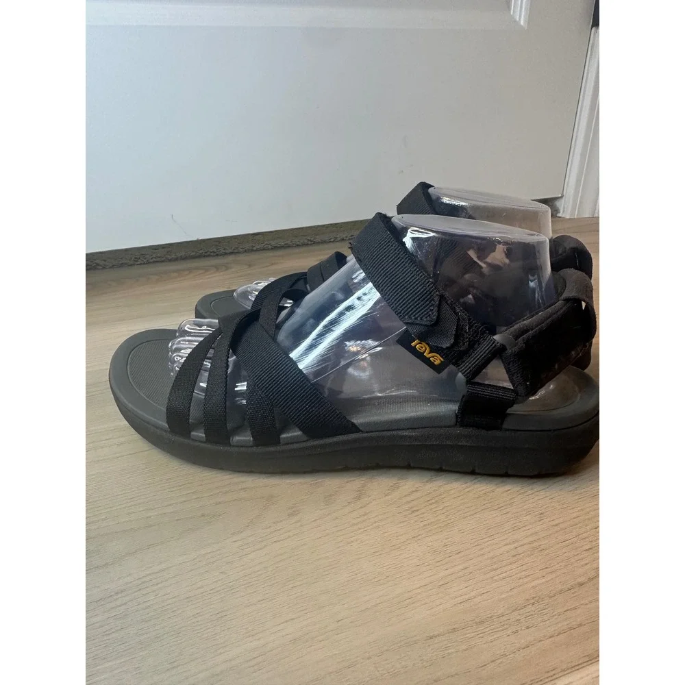 Teva Sanborn Universal Black Strappy Athletic Hiking Sandals Women 10 1015161